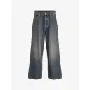 Jeans extra baggy băieți din denim albastru