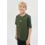 Tricou verde kaki băieți cu logo mic JJ Studios