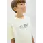 Tricou galben pal băieți cu imprimeu grafic frontal