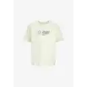 Tricou galben pal băieți cu imprimeu grafic frontal