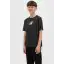Tricou negru băieți cu imprimeu grafic frontal