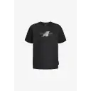 Tricou negru băieți cu imprimeu grafic frontal