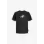 Tricou negru băieți cu imprimeu grafic frontal