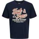 Tricou bleumarin băieți cu logo bicolor