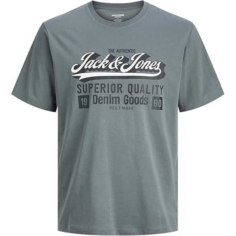 Tricou gri băieți cu logo bicolor