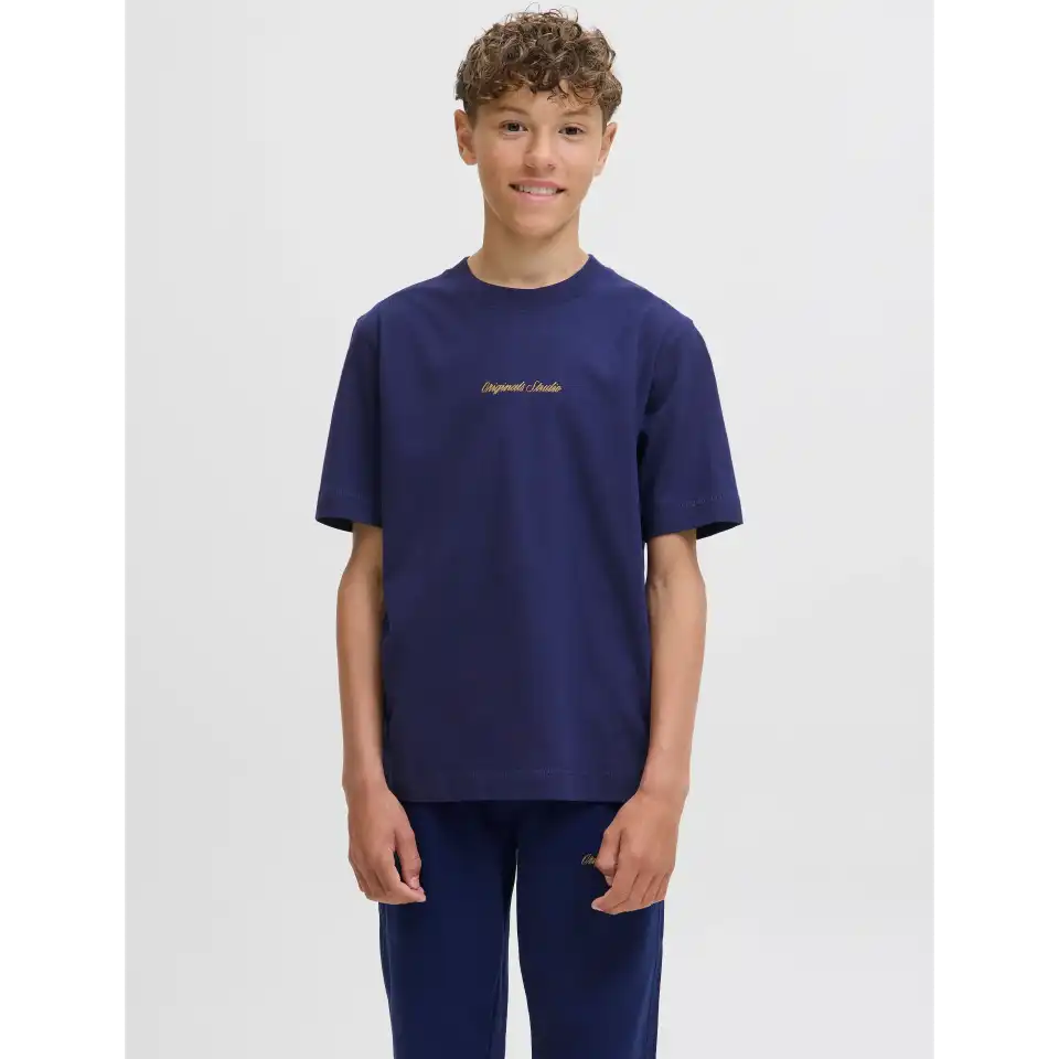 Tricou bleumarin băieți cu imprimeu discret