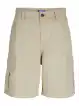 Pantaloni scurți cargo bej băieți din bumbac