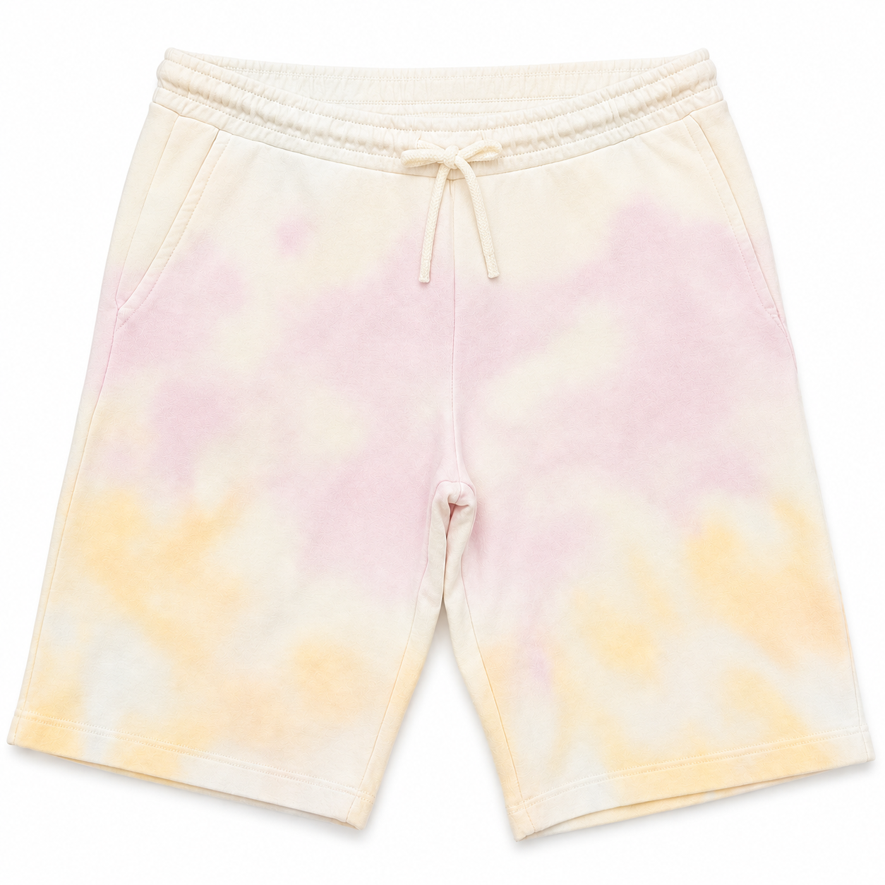 Pantaloni scurți albi tie-dye băieți din bumbac