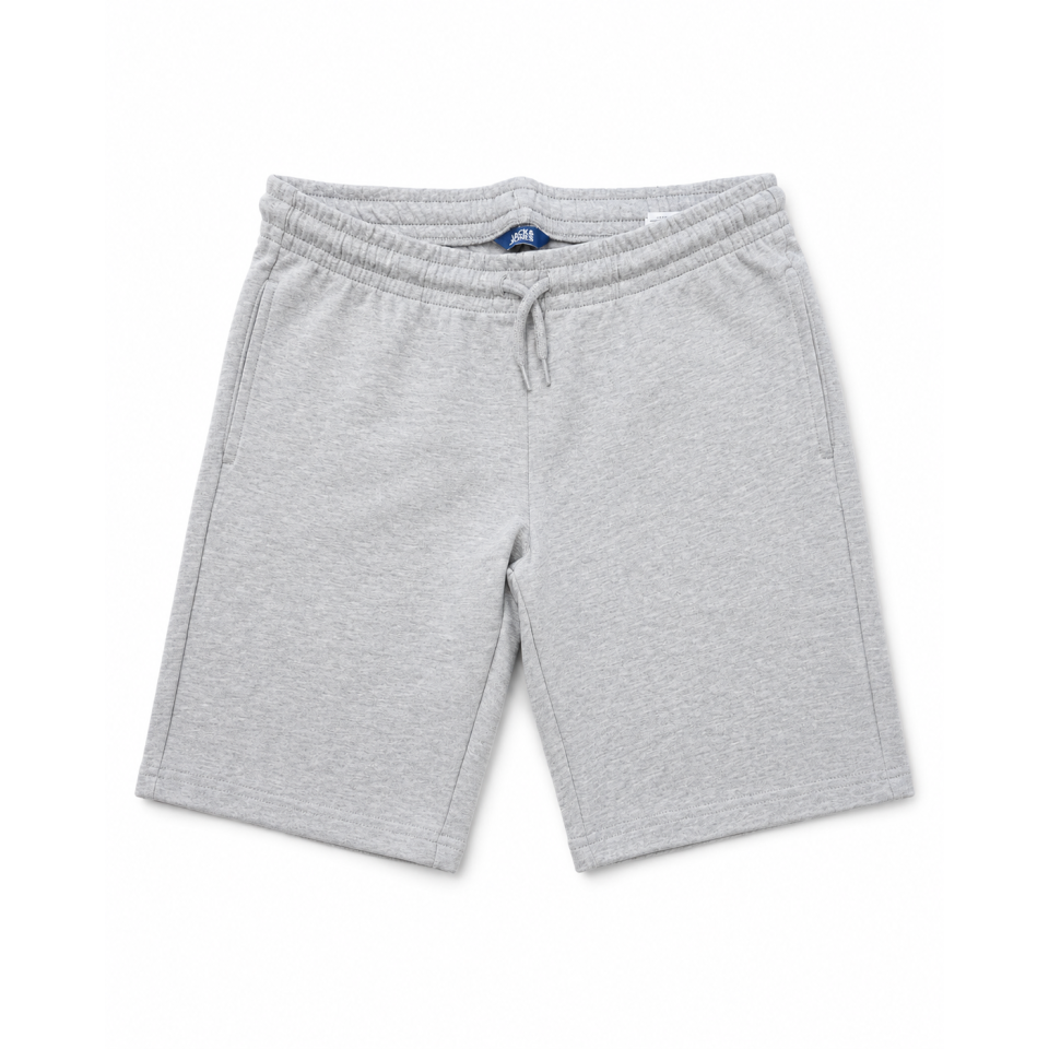 Pantaloni scurți gri melanj băieți din material tip sweat