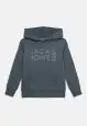 Hanorac gri băieți cu logo tonal