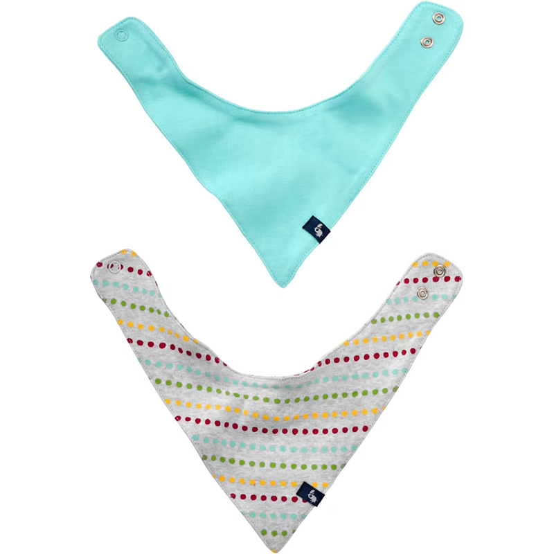 Set de 2 bavețici triunghiulare din bumbac organic