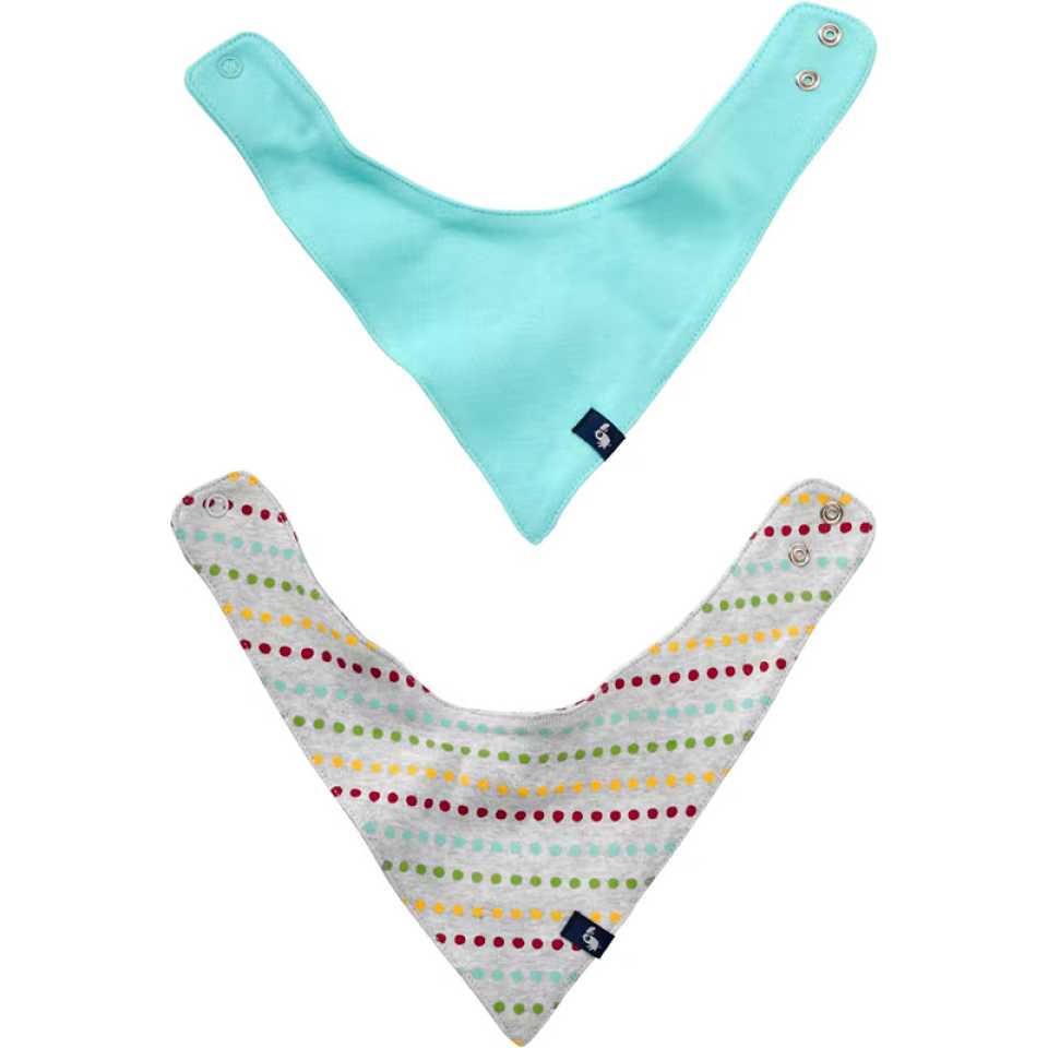 Set de 2 bavețici triunghiulare din bumbac organic