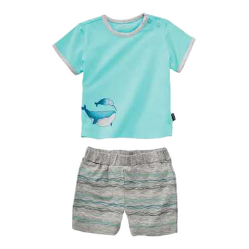 Set tricou și pantaloni scurți bleu