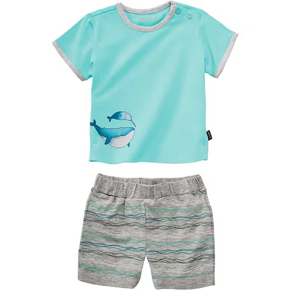 Set tricou și pantaloni scurți bleu