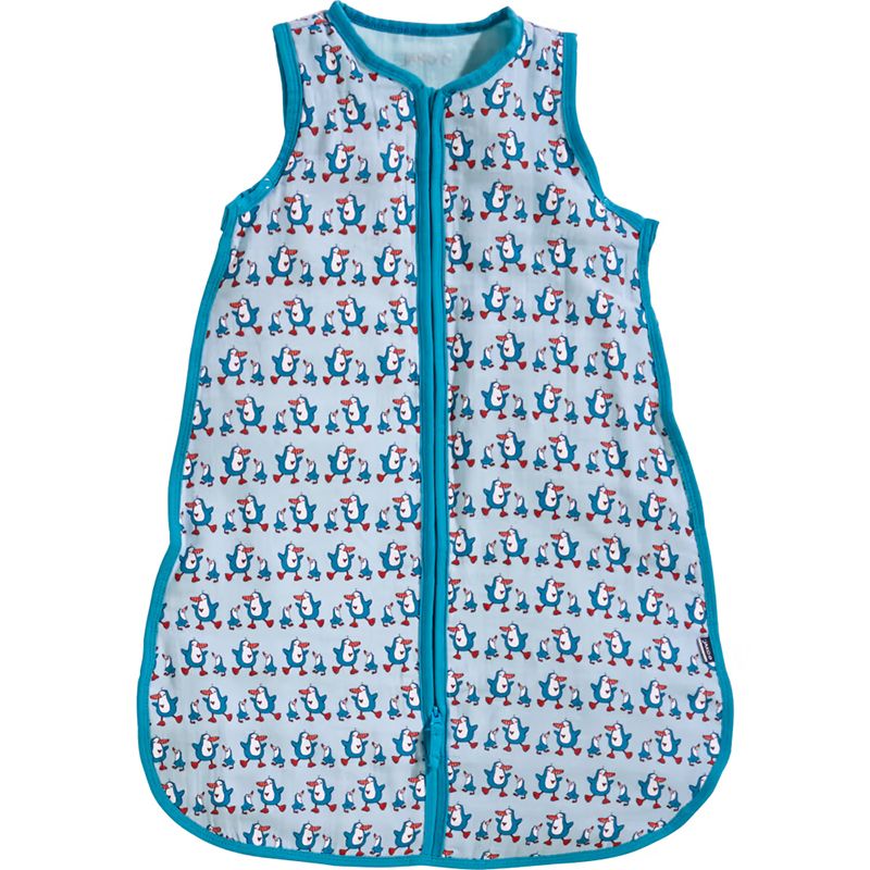 Sac de dormit din muselină cu imprimeu pinguini