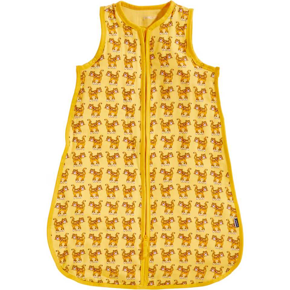 Sac de dormit galben cu imprimeu tigri