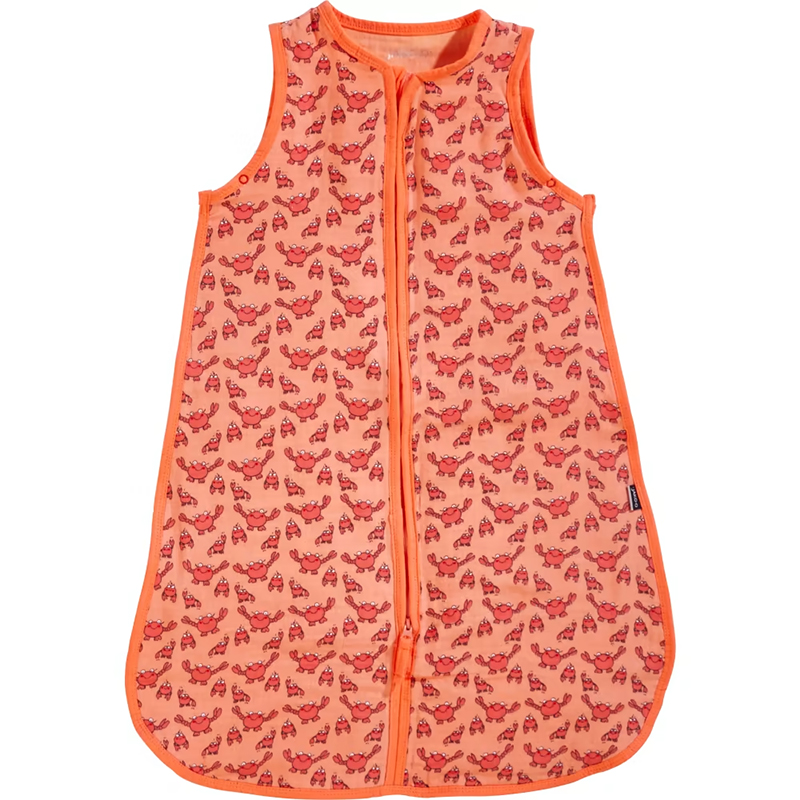 Sac de dormit portocaliu cu imprimeu crabi