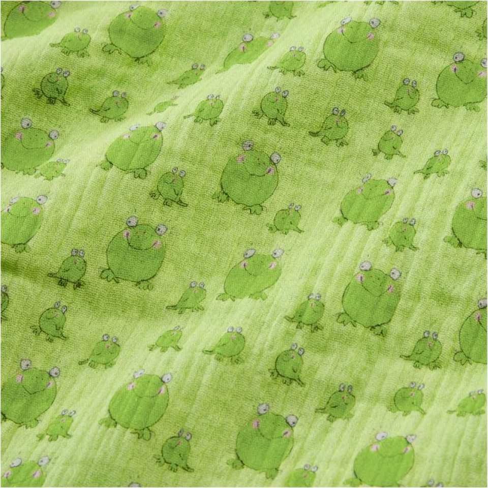 Sac de dormit verde cu imprimeu brotăcei