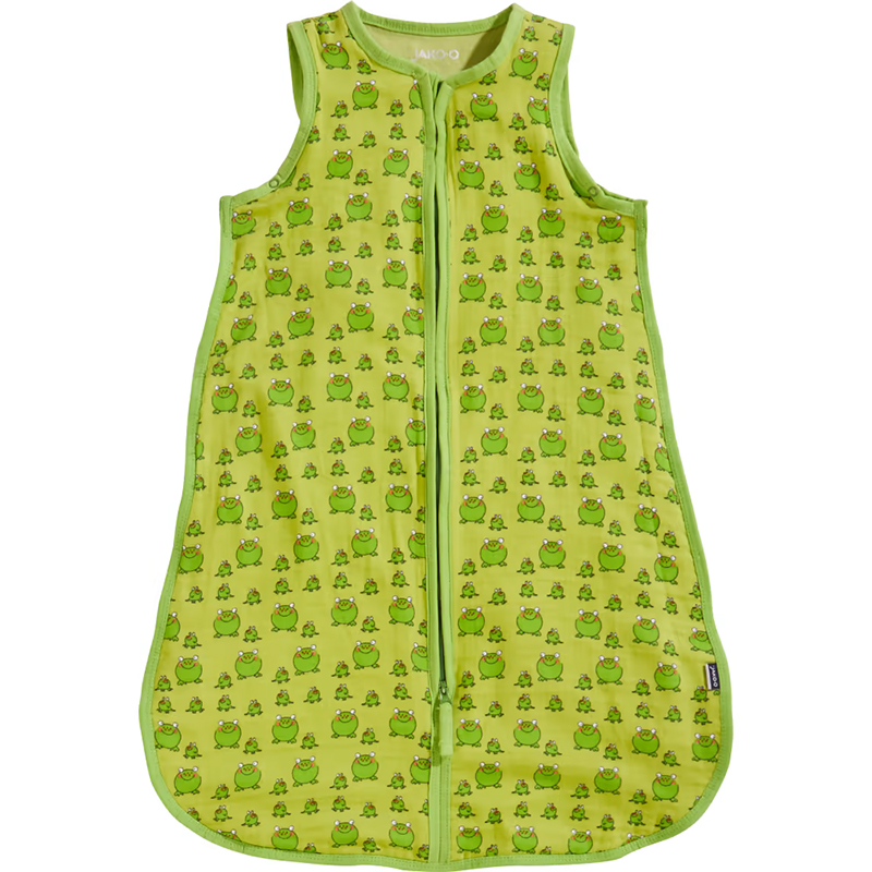 Sac de dormit verde cu imprimeu brotăcei