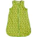 Sac de dormit verde cu imprimeu brotăcei