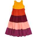 Rochie cu volane multicoloră