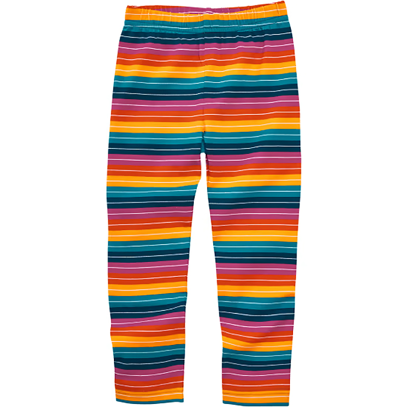 Colanți lungi cu dungi curcubeu din bumbac organic