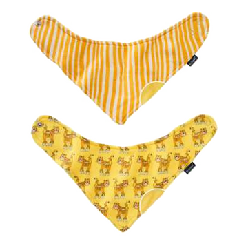 Set bavete bebe de culoare galbenă