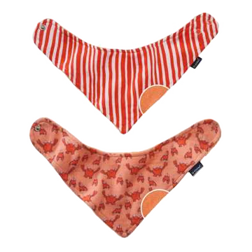 Set bavețici triunghiulare de culoare roșie
