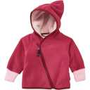 Jachetă fleece roz cu glugă