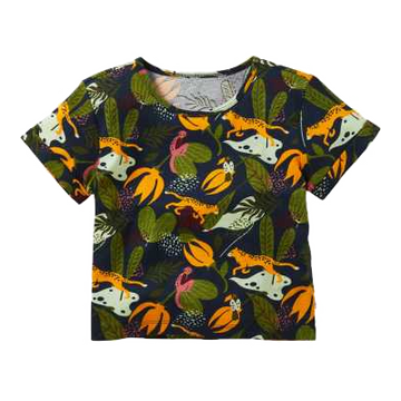 Tricou cu imprimeu frunze