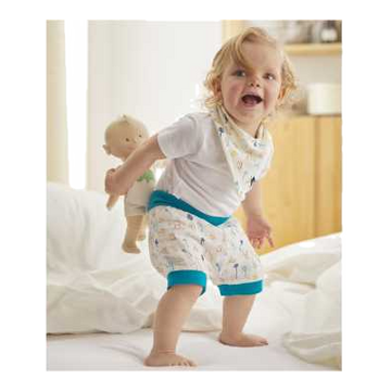 Pantaloni scurți din muselină albaștri