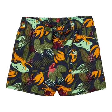 Pantaloni scurți cu imprimeu frunze