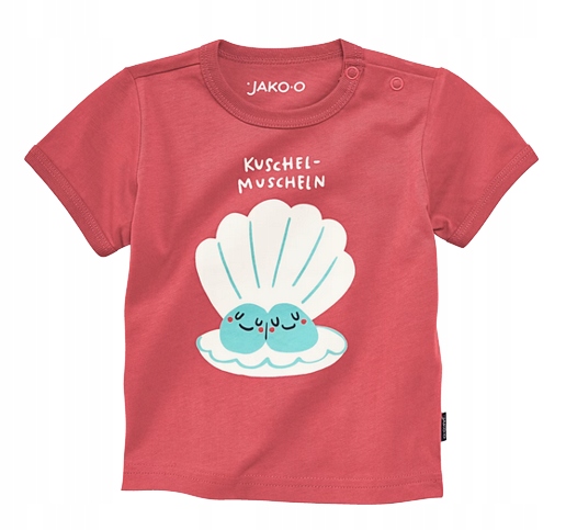 Tricou roșu cu imprimeu scoică