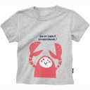 Tricou gri cu imprimeu crab