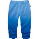 Pantaloni 3/4 albastru ombre cu fronseuri laterale