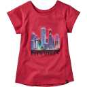 Tricou roz cu imprimeu "City Vibes"