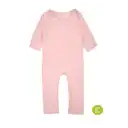 Salopetă roz din bumbac organic