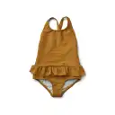Costum de baie cu volănaș Amara Golden Caramel