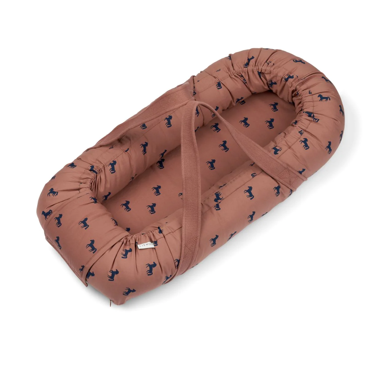 Baby nest din bumbac organic maro roșcat