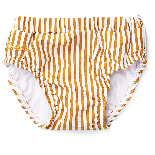 Chiloței de înot pentru bebeluși cu dungi galbene înguste