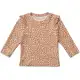 Bluză de baie cu volănaș și imprimeu mini leopard
