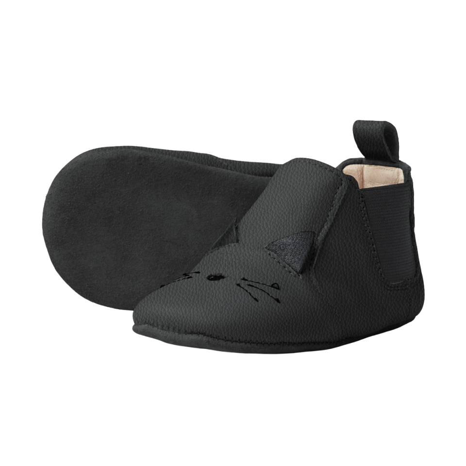 Botoși din piele Cat Black