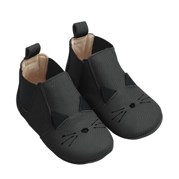 Botoși din piele Cat Black