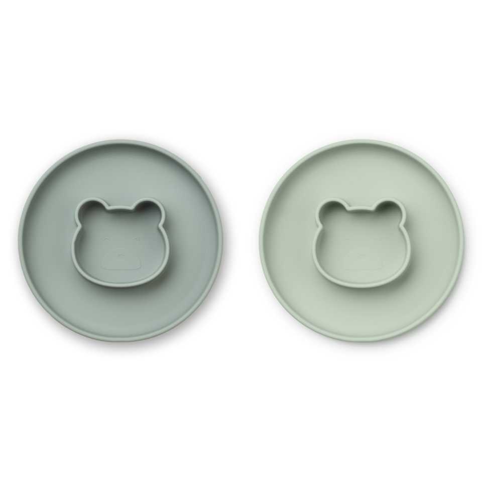 Set 2 farfurii cu bol integrat