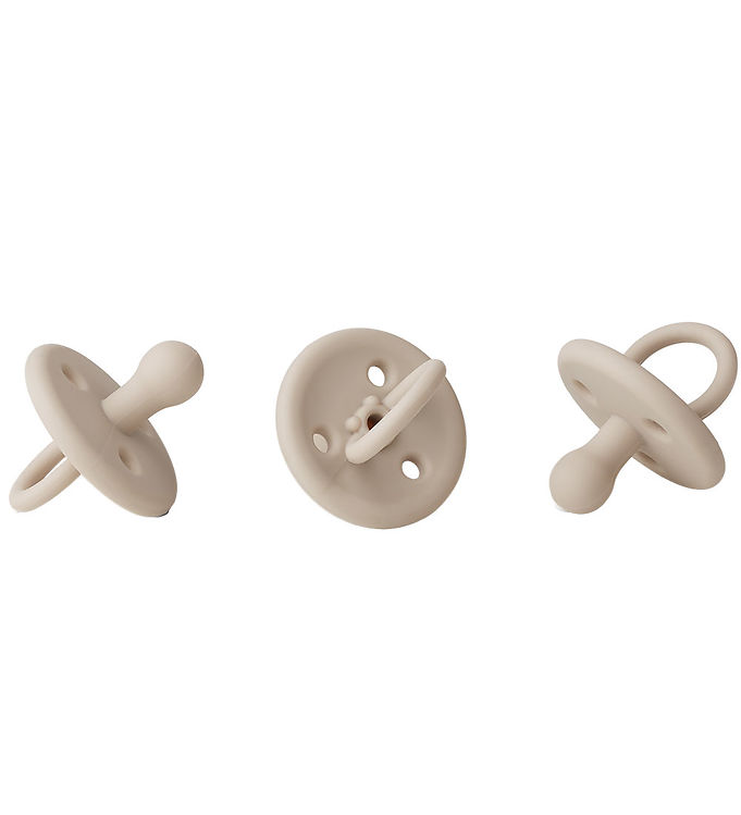 Set 3 suzete din silicon Paula, gri