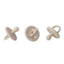 Set 3 suzete din silicon Paula, gri