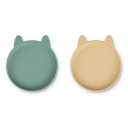 Set 2 farfurii din silicon Olivia model iepuraș