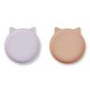Set 2 farfurii din silicon Olivia model pisicuță