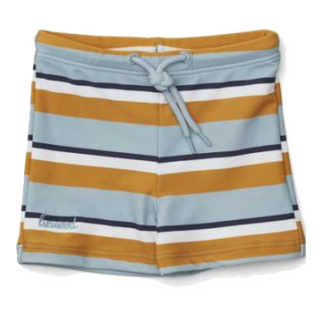 Pantaloni de înot Otto cu dungi albastru muștar crem