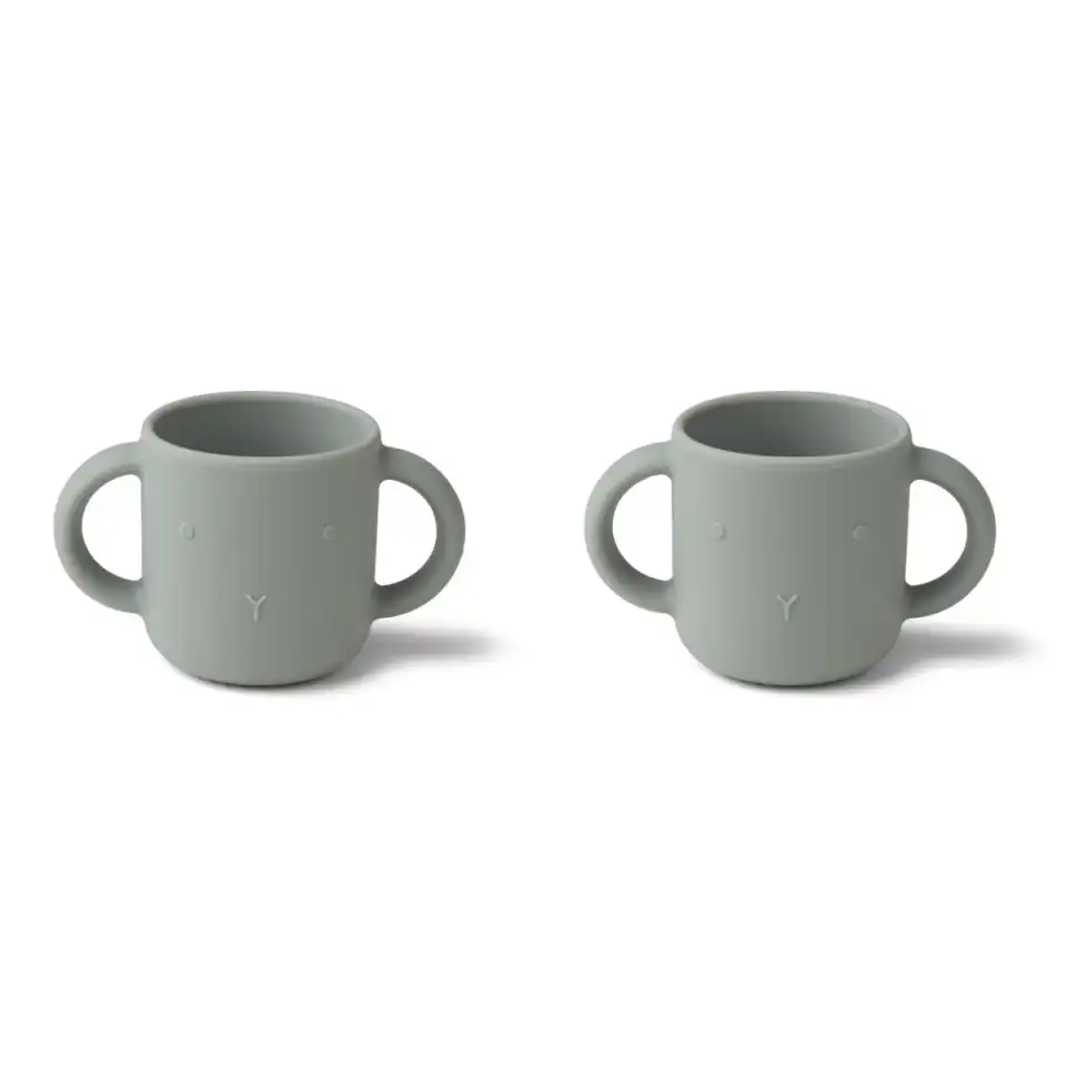 Set 2 cănițe din silicon Gene, gri